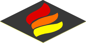 Sticker  1.2 x  1.2 with Fire Logo