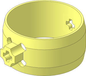Technic Cylinder  4 x  4 x  1.667 with Axleholes