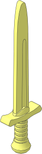 Minifig Sword Greatsword with Capped Pommel