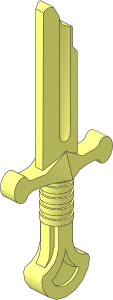 Minifig Sword with Broken Blade