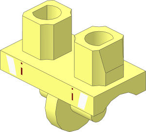 Minifig Hips with White Stripes Pattern