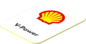 Sticker  0.8 x  0.6 with Shell Logo on White Background