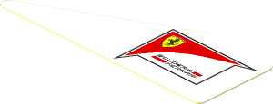 Sticker  1.0 x  1.3 with Scuderia Ferrari Logo on White Background Right