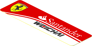 Sticker  0.8 x  2.8 with Logos on Red and White Background Right