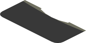 ~Sticker  0.8 x  2.4 with Grey and White Air Vents on Black Background - Fifth Face