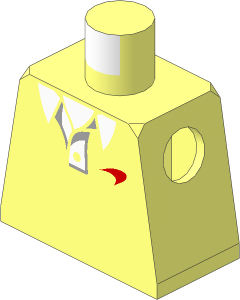 Minifig Torso with McLaren Logo and White Collar Pattern