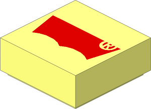 Tile  1 x  1 with Red Levi's Logo Pattern