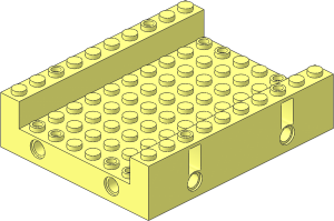 Brick  8 x 10 x  2 with  6 x 10 Cutout and  8 Pin Holes on Sides