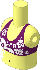 Figure Friends Girl Torso with Dark Azure Bikini Top Pattern