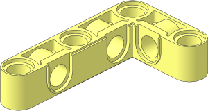 Technic Beam  3 x  5 Bent 90 with Alternating Holes