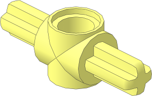 Technic Axle  3L with Middle Perpendicular Pin Hole