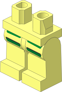 Minifig Hips and Legs with Astro  Pattern