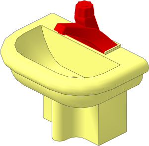 Fabuland Washbasin with Red Tap