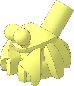Animal Hermit Crab with 45 Degree Bar on Back