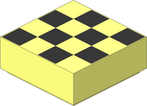 Tile  1 x  1 with Black Checkered Pattern