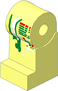 Minifig Leg Right with White and Gold Markings Pattern