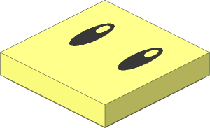 Tile  2 x  2 with Black Eyes Pattern