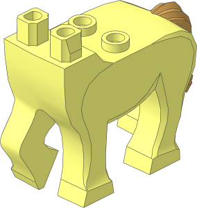 Minifig Centaur Body with Dark Tan Tail Pattern