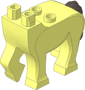 Minifig Centaur Body with Dark Brown Tail Pattern