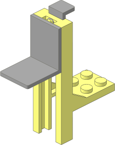 Forklift  2 x  7 (Complete) Light Grey Forks (Up Position)