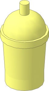 Minifig Cup Take Out with Dome Lid