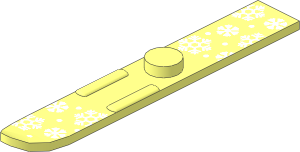 Minifig Ski 6L with Snowflakes Pattern