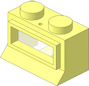 Window  1 x  2 x  1 Classic with Solid Studs (Complete)