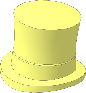 Minifig Top Hat with Band