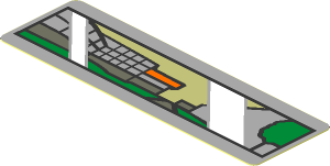 Sticker  0.9 x  2.9 with Land Rover Inside Rearview Mirror