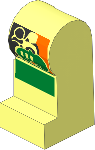Minifig Leg Left with Golden Circuit Pattern