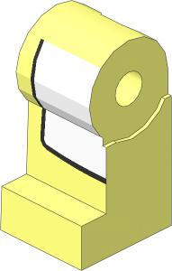 Minifig Leg Right with White Apron Pattern