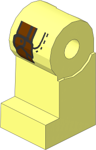 Minifig Leg Right with Pocket and Holster Pattern
