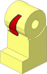 Minifig Leg Right with Red Coattail Pattern