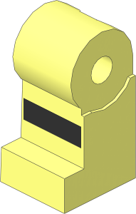 Minifig Leg Right with Reflective Stripe Pattern