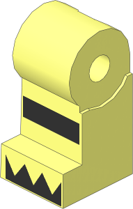Minifig Leg Right with Reflective Stripe and Silver Triangles on Foot Pattern