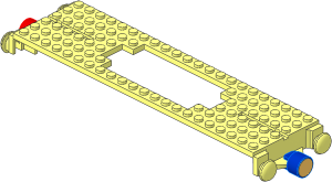 Train Base  6 x 22 Type 2 with Buffers and Magnets (Complete)