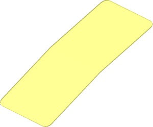 ~Sticker Back 0.8 x 1.9 for Slope Brick Curved 4 x 1 (Formed)
