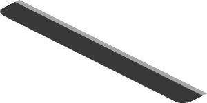 ~Sticker  1.9 x  1.8 with Black Ford Text in Grey Stripe on Black Background - Sixth Face