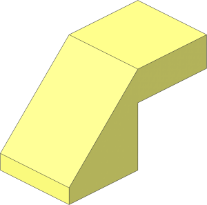 Slope Brick 45  2 x  1 with Cutout and without Stud