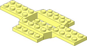 Car Base  4 x 12 x  0.667 with Side Flanges