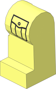Minifig Leg Left with Buttoned Cargo Pocket Pattern