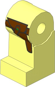 Minifig Leg Right with Holster and Belt Pattern