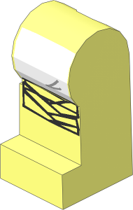 Minifig Leg Left with SW White Leggings Pattern
