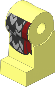 Minifig Leg Right with LOTR Scale Armour Pattern