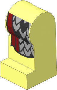 Minifig Leg Left with LOTR Scale Armour Pattern