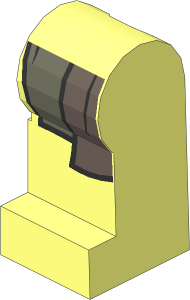 Minifig Leg Left with LOTR Coat and Shirttails Pattern