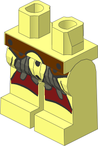 Minifig Hips and Legs with LOTR Leather Armour Pattern