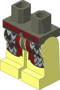 Minifig Hips and Legs with LOTR Scale Armour Pattern