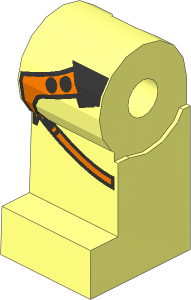 Minifig Leg Right with SW Gunbelt Pattern