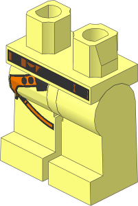 Minifig Hips and Legs with SW Gunbelt Pattern